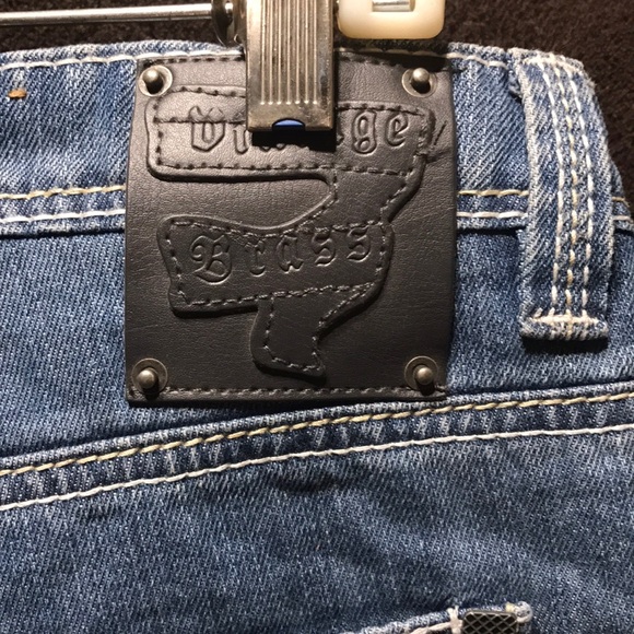 Great looking pair of Vintage Brass distressed 34 - Picture 4 of 5